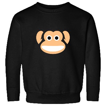 Discover Cute Monkey Whole Face Ape Animal Primate Lover Sweatshirts