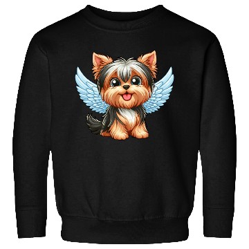 Discover Cute Yorkshire Terrier with angel wings Sweatshirts