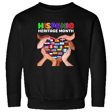 Discover Hispanic Heritage Month All Countries Heart Hands Sweatshirts