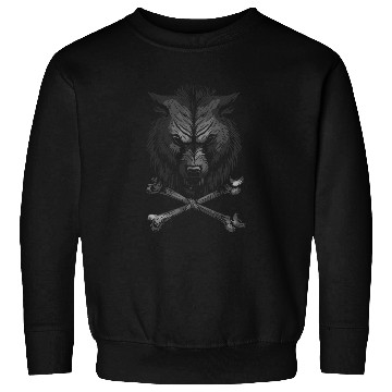 Discover Wolf Skull and Crossbones Sweatshirts