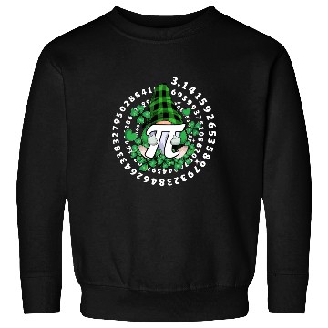 Discover Gnome Hold Shamrock Pi Day Math 314Gnomes Sweatshirts