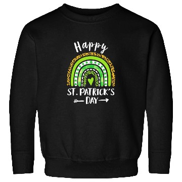 Discover Happy St Patricks Day Rainbow Leopard Print Sweatshirts