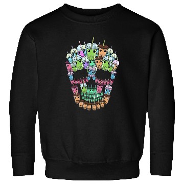 Discover Bubble Tea Skull Sweatshirts Men Boba Tea