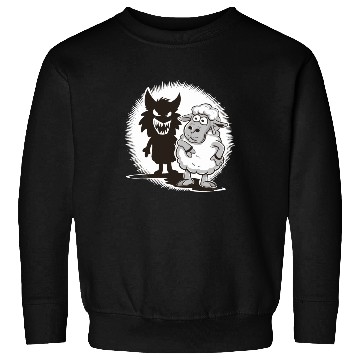 Discover Unique Comic Sheep and Wolf Shadow for a Sheep Sweatshirts
