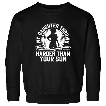 Discover Throw Harder Softball Dad Funny Daddy Father's Day Sweatshirts