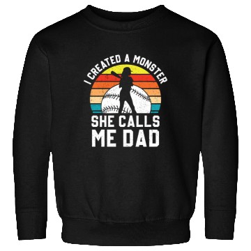 Discover Calls Me Softball Dad Funny Daddy Father's Day Sweatshirts