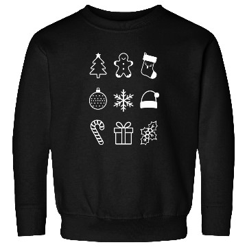 Discover Christmas Doodle Gingerbread Tree Candy Xmas Sweatshirts
