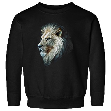 Discover Polygon Animal Print White Sweatshirts