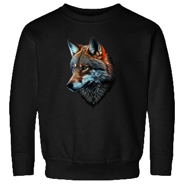 Discover Wolf Portrait Animal Print Sweatshirts