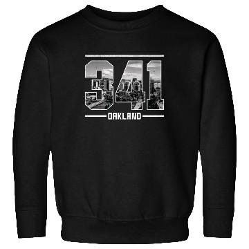 Discover Vintage Oakland 341 Area Code California Skyline Sweatshirts