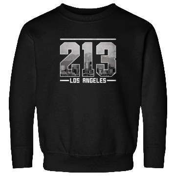 Discover Los Angeles 213 Area Code California Skyline Sweatshirts