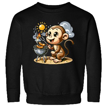 Discover Cute BBQ Monkey Sweatshirts