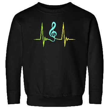 Discover Music Clef Note Violin Treble Sound Pulse ECG Sweatshirts