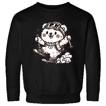 Discover Cute Skier Bear Sweatshirts