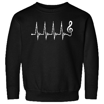 Discover Music Clef Note Violin Treble Sound Pulse ECG Sweatshirts