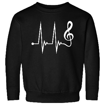 Discover Music Clef Note Violin Treble Sound Pulse ECG Sweatshirts