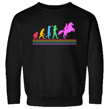 Discover Retro Equestrian Riding Horse Racing Evolution Sweatshirts