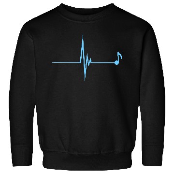 Discover Music Note Clef Violin Treble Sound Pulse ECG Sweatshirts