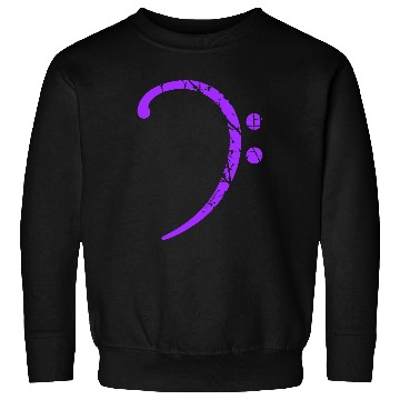 Discover Music Bass Clef Note Sound Vintage Retro Scratches Sweatshirts