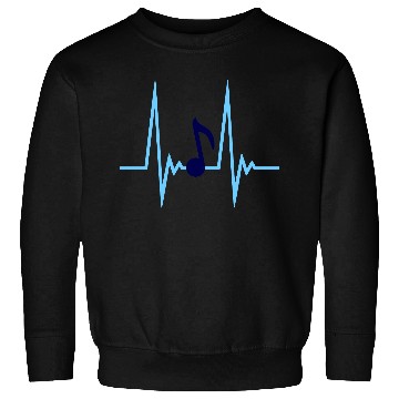 Discover Music Note Clef Violin Treble Sound Pulse ECG Sweatshirts