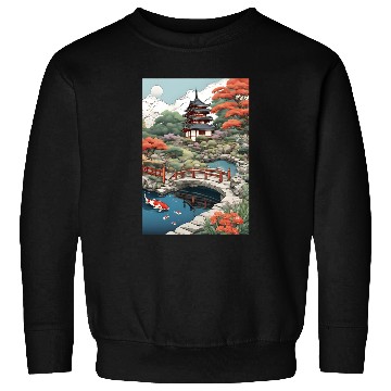 Discover Serenity Under Cherry Blossoms- Japanese castle Sweatshirts