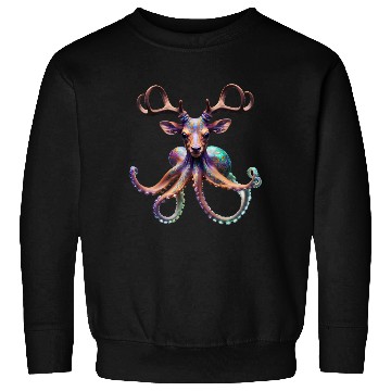 Discover Psychedelic deer octopus with antlers Sweatshirts
