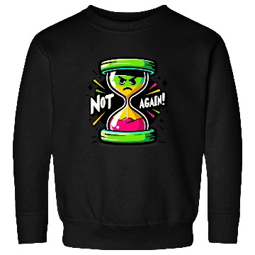 Discover Angry Hourglass Not Again Lime Green Trendy Colors Sweatshirts