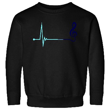 Discover Music Clef Note Violin Treble Sound Pulse ECG Sweatshirts