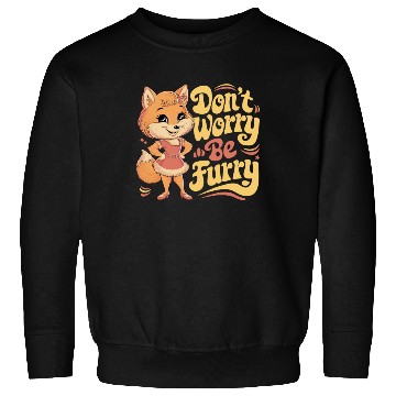 Discover Don't Worry Be Furry Cute Character Design Sweatshirts