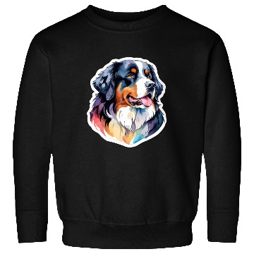 Discover Bernese Mountain Dog Watercolor Sweatshirts
