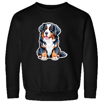 Discover Bernese Mountain Dog Watercolor Sweatshirts