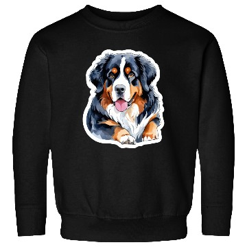 Discover Bernese Mountain Dog Watercolor Sweatshirts