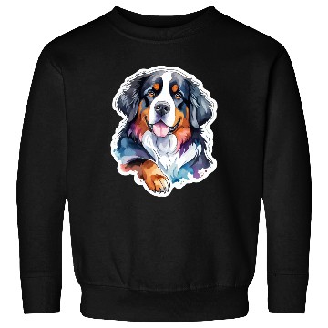 Discover Bernese Mountain Dog Watercolor Sweatshirts