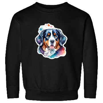 Discover Bernese Mountain Dog Watercolor Sweatshirts