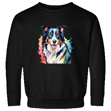 Discover Border Collie Watercolor Sweatshirts