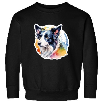 Discover Border Collie Watercolor Sweatshirts