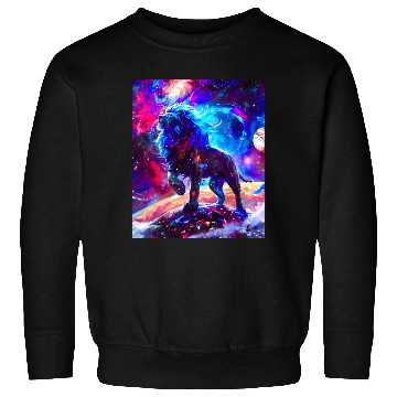 Discover Galaxy Lion Blue Sweatshirts