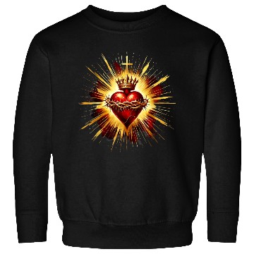 Discover Sacred Heart Jesus Catholic Devotion Sweatshirts