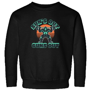 Discover Suns Out Guns Out Beach Summer Funny Gym Workout Sweatshirts