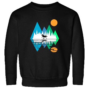 Discover GEOMETRIC MOUNTAIN HORSE Sweatshirts