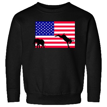 Discover Donkey kicking out the elephant, US Election 2024 Sweatshirts
