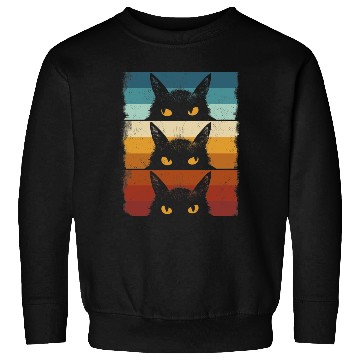 Discover Cat Lover Grumpy Black Kitten Cat Mom Cat Dad Sweatshirts