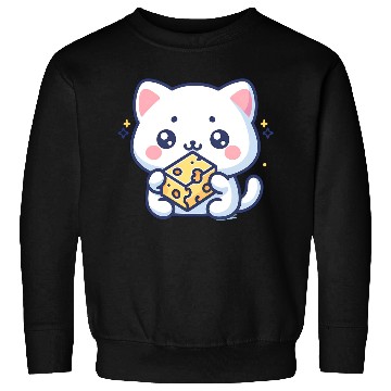 Discover Cheese Cube Cat Sweatshirts