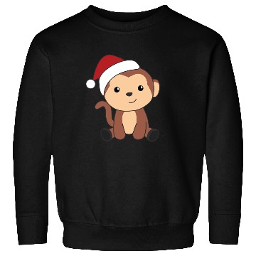 Discover Monkey Christmas Snow Winter Animals Monkeys Sweatshirts