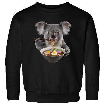 Discover Koala Eating Ramen Realistic Sweatshirts