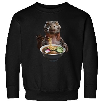 Discover Komodo Eating Ramen Realistic Sweatshirts