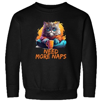 Discover Persian Cat Need More Naps Kitten Cat Memes Sweatshirts