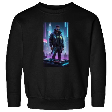 Discover Creating a cyberpunk DJ Sweatshirts design involves