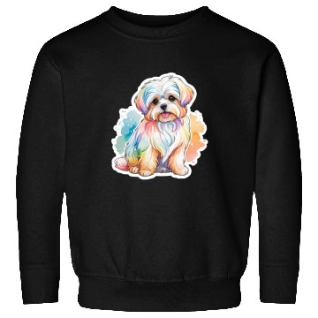 Discover Maltese Dog Watercolor Sweatshirts