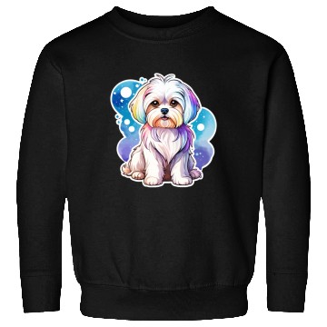 Discover Maltese Dog Watercolor Sweatshirts